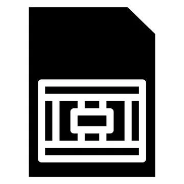 Sim Card Vector Icon Design Illustration Stock Illustration