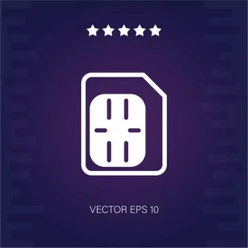 Sim card vector icon Stock Illustration