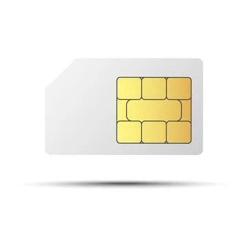 Sim card vector mobile phone icon chip. Simcard Stockillustratie
