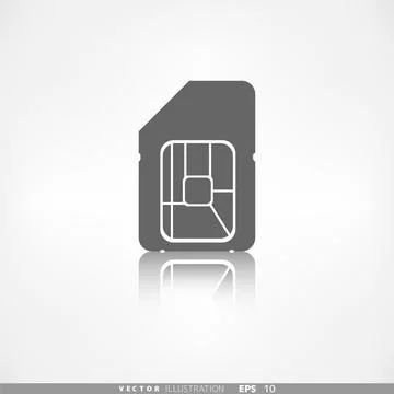 Sim card web icon. Application button. 스톡 일러스트
