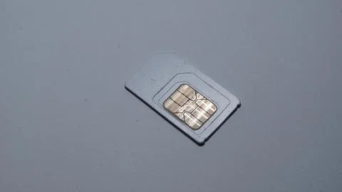SIM Card on White Background Foto stock