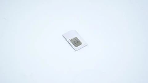 SIM Card on White Background Stock Photos