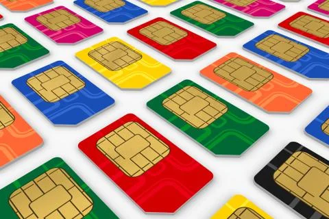 SIM cards Stock Illustration
