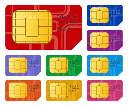 SIM cards Stock Illustration