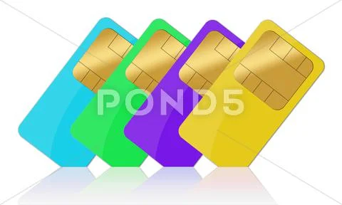 SIM cards illustration Stock Illustration
