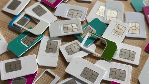 Sim cards for mobile phone. Stock Footage 285566819