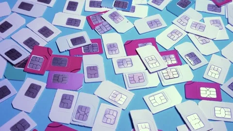 SIM Cards for Mobile Phone Vídeo Stock 305393112