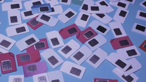 SIM Cards for Mobile Phone Stock Footage 305393115
