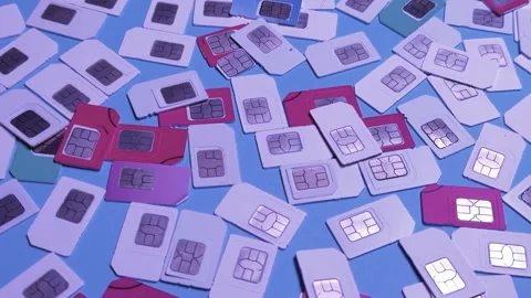 SIM Cards for Mobile Phone Stock Footage 305393116