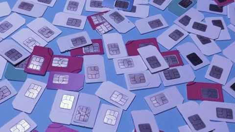 SIM Cards for Mobile Phone Stock Footage 305393117