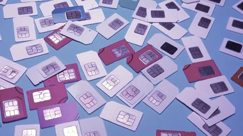 SIM Cards for Mobile Phone Stock Footage 305393118
