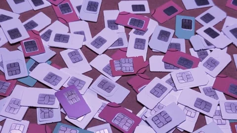 SIM Cards for Mobile Phone Vídeo Stock 305393724