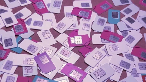 SIM Cards for Mobile Phone Stock Footage 305393727