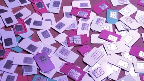 SIM Cards for Mobile Phone Stock Footage 305393731