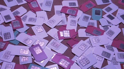 SIM Cards for Mobile Phone Stock Footage 305393734