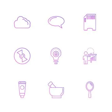 Sim , idea , mirror , idea , internet , technology , hardware , setting , eps Stock Illustration