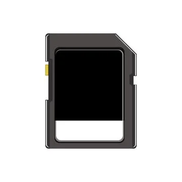 Sim memory card cartoon vector illustration Stock Illustration