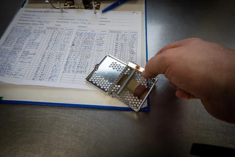 A simicon test with biological indicators is performed in a hospital Stock Photos