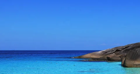 Similan Archipelago.Sun, sand, coast and clear water. Stock Footage 295642440