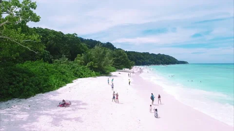 Similan Islands White Sand Beach Short Time Lapse Видео 60708047