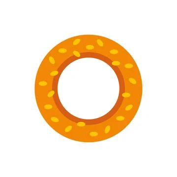 Simit bagel bread ring with sesame seeds Illustrazione stock