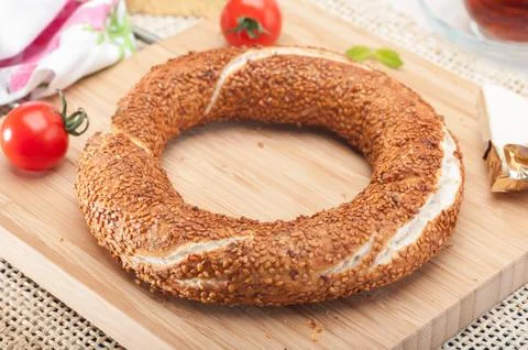Simit breakfast Stock Photos