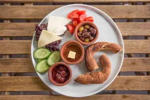 Simit Breakfast Stock Photos