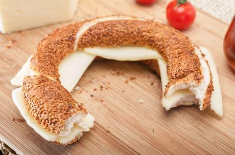 Simit sandwich Stock Photos