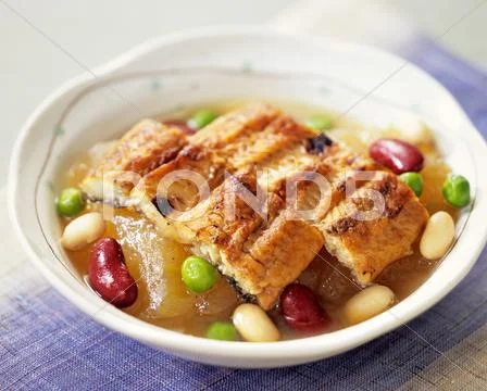Simmered eel Stock Photos