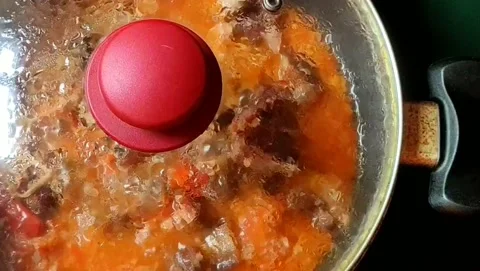 Simmering curry. Video stock 203903507