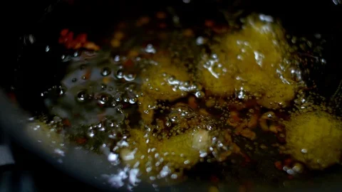 SIMMERING OIL 2 Stock Footage 117541430