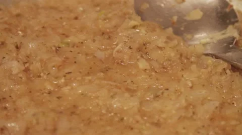 Simmering Onions Stock Footage 11016675