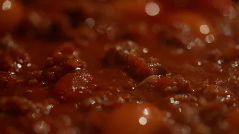 Simmering Pasta Sauce With Cherry Tomatoes Stock Footage 251662089