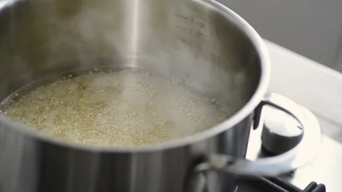 Simmering Quinoa Stock Footage 140268656
