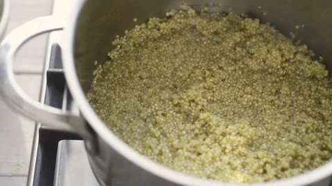 Simmering Quinoa Stock Footage 140268690