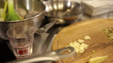 Simmering vegetables, vegetable mixture, cooking process Stock Footage 284262518