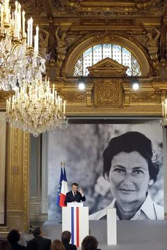Simone Veil prize at the Elysee Palace on International Women's Day, Paris, Fra  Stock Photos