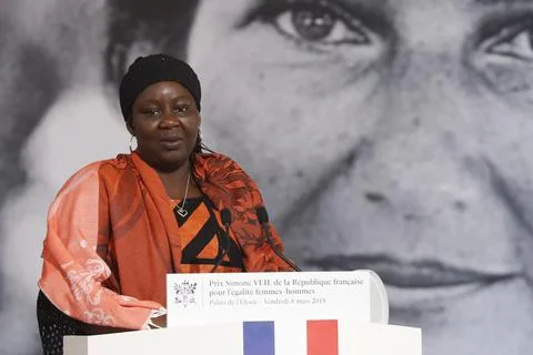 Simone Veil prize at the Elysee Palace on International Women's Day, Paris, Fra  库存照片