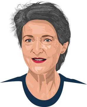 Simonetta Sommaruga Portrait Vector Illustration Stock Illustration