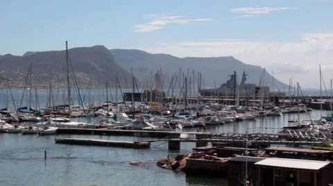 SIMONS TOWN PORT CAPE TOWN TABLE MOUNTAIN Stock Footage 41740682