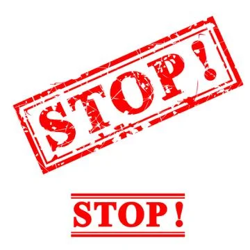 Simpe Vector Grunge Rubber Stamp, Stop Illustrazione stock