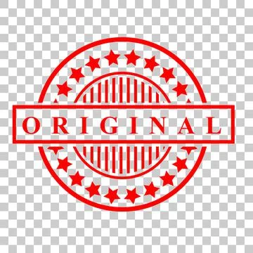 Simpe Vector Red Circle Rubber Stamp Effect, Original, at Transparent Effect  Stock Illustration