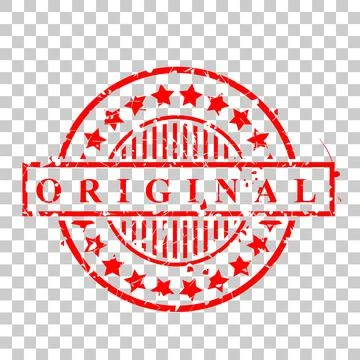 Simpe Vector Red Circle Rubber Stamp Effect, Original, at Transparent Effect  Stock Illustration