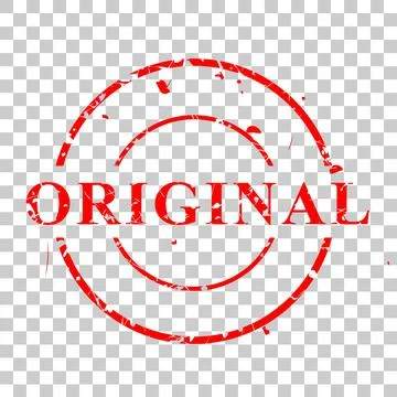 Simpe Vector Red Circle Rubber Stamp Effect, Original, at Transparent Effect  Stock Illustration