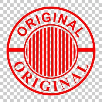 Simpe Vector Red Circle Rubber Stamp Effect, Original, at Transparent Effect  Stock Illustration
