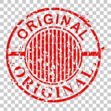Simpe Vector Red Circle Rubber Stamp Effect, Original, at Transparent Effect  Stock Illustration
