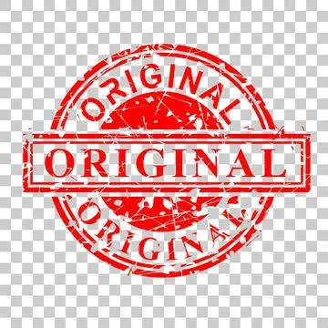 Simpe Vector Red Circle Rubber Stamp Effect, Original, at Transparent Effect  Stock Illustration