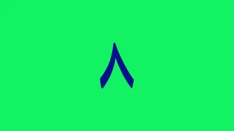 Simple 15 seconds navy Eastern Arabic numerals countdown timer on green screen. Stock Footage 278623115