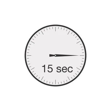 Simple 15 seconds or 15 minutes timer. Stock Vector illustration isolated on 스톡 일러스트