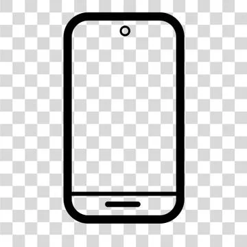 Simple 2 Vector Icon, Smartphone, at Transparent Effect Background Stock Illustration